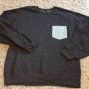 Dark Heather Grey Pocket Sweatshirt